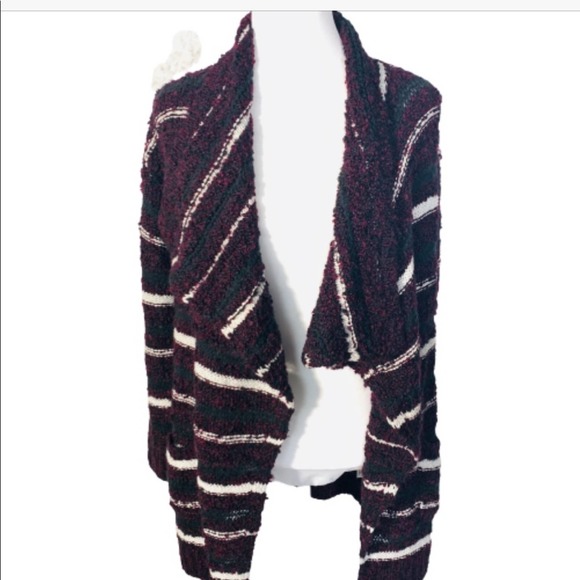 Caslon Striped Cardigan Sweater Wool Alpaca Blend - Picture 5 of 10